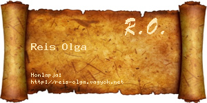 Reis Olga névjegykártya